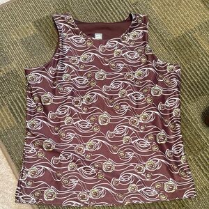 Moving comfort Stylish Brown Patterned Women's bathing Top